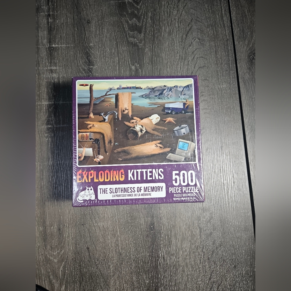 Exploding Kittens Puzzle The Slothness of Memory 500 piece Jigsaw Brand New